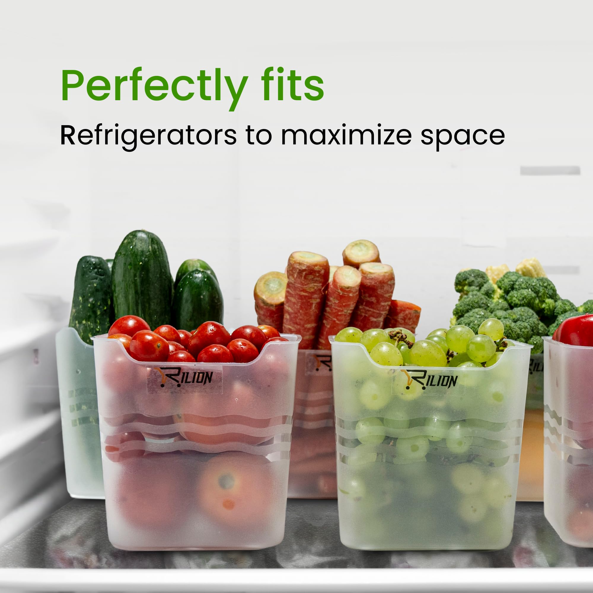 Amazon.com: RILION 6 fridge storage boxes multipurpose containers
